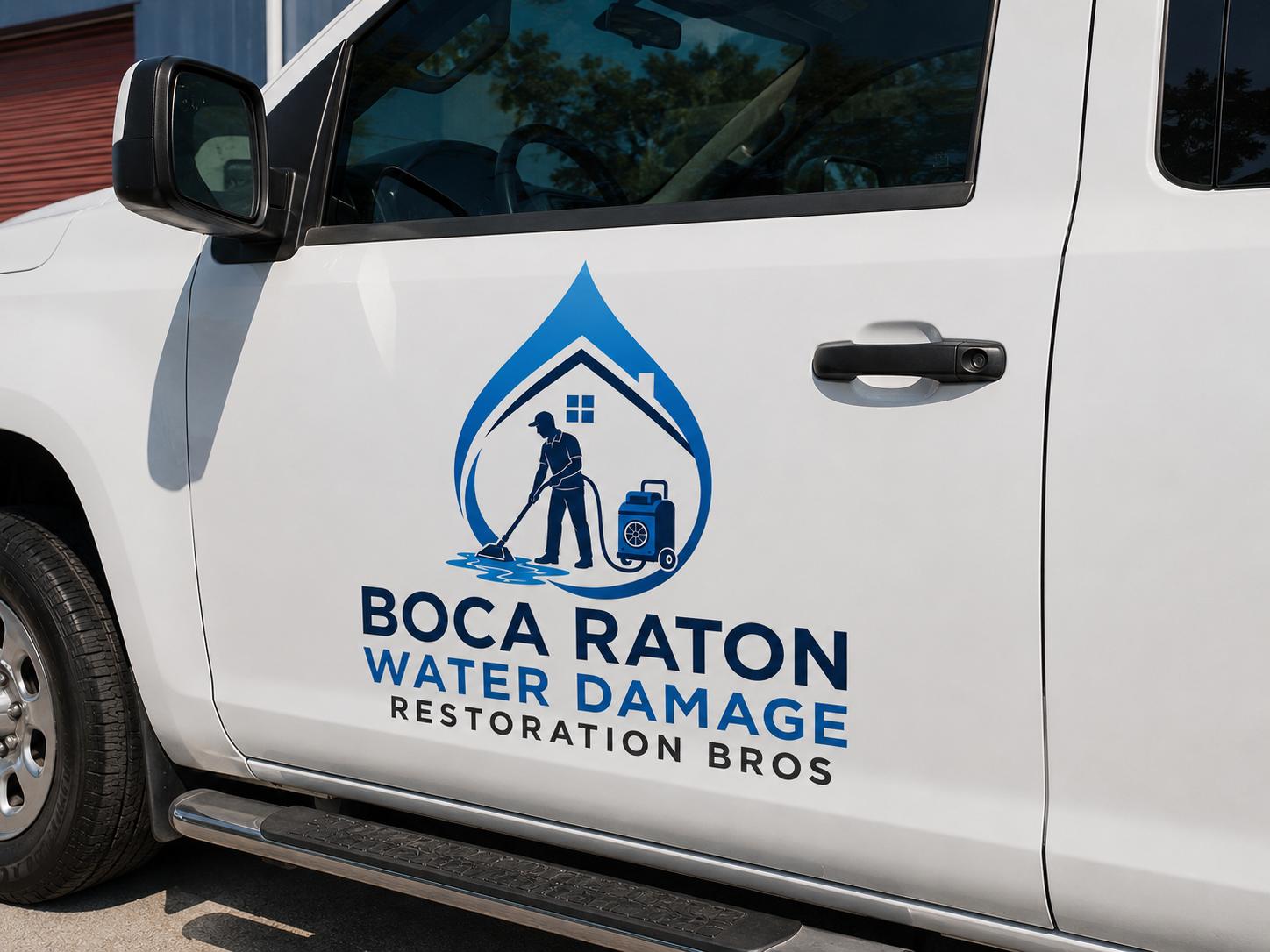 Branded Boca Raton Water Damage Restoration Bros service truck
